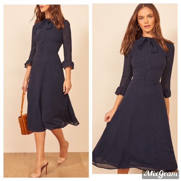 Reformation Dresses & Skirts - NEW Reformation Castel polka dots dress